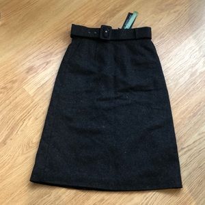 Frank & Oak grey wool lined long skirt BNWT